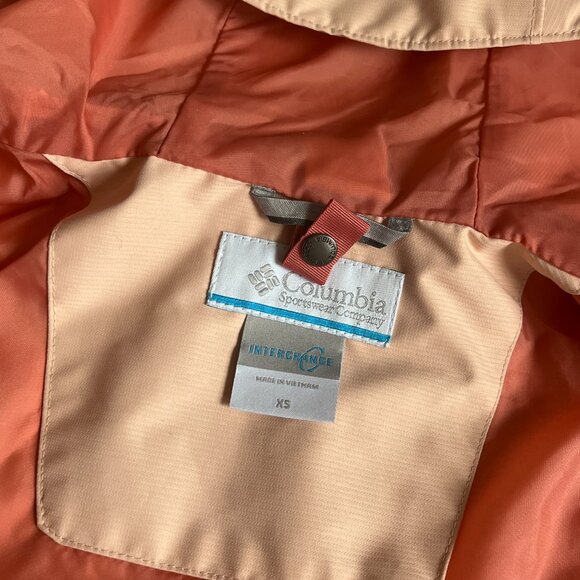 Columbia Whirlibird Interchange 3-in-1 Jacket with Omni Heat Peach Pink XS/Ski - Picture 6 of 10